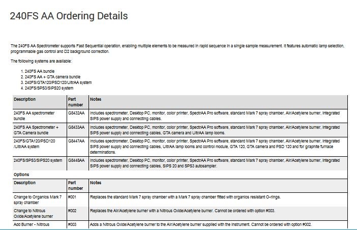 Agilent-240FS-AA-Spec